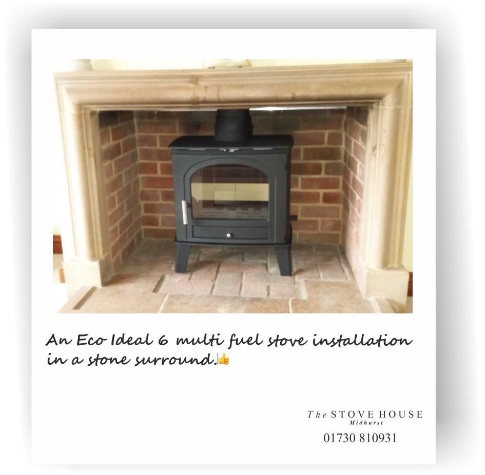 Here the Eco Ideal 6 looks at home in its new stone surround 080d8ff96d3ead938b7fbbc02fecff0f