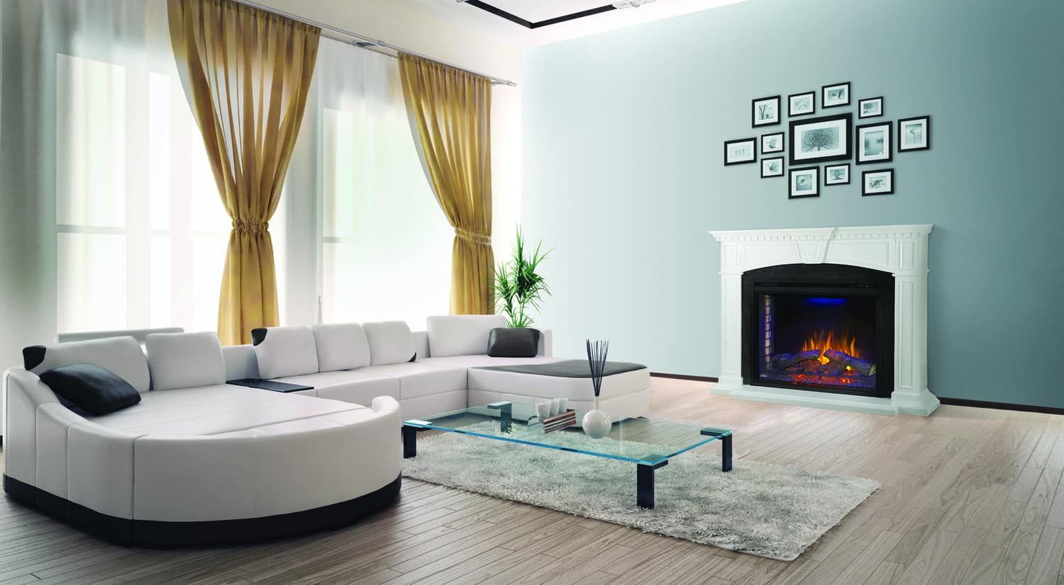 Vertical Electric Fireplace Elegant Napoleon Taylor Mantel Package with ascent 33" Firebox