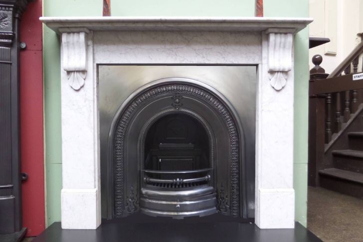 Victorian Fireplace Surround Lovely Antique Victorian Polished Pewter Arched Fireplace Insert