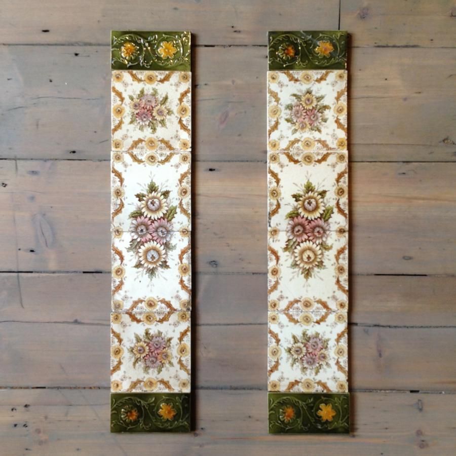 Set of antique Victorian fireplace tiles at 800d5b04f6b17d4db4ec96e81c85df96