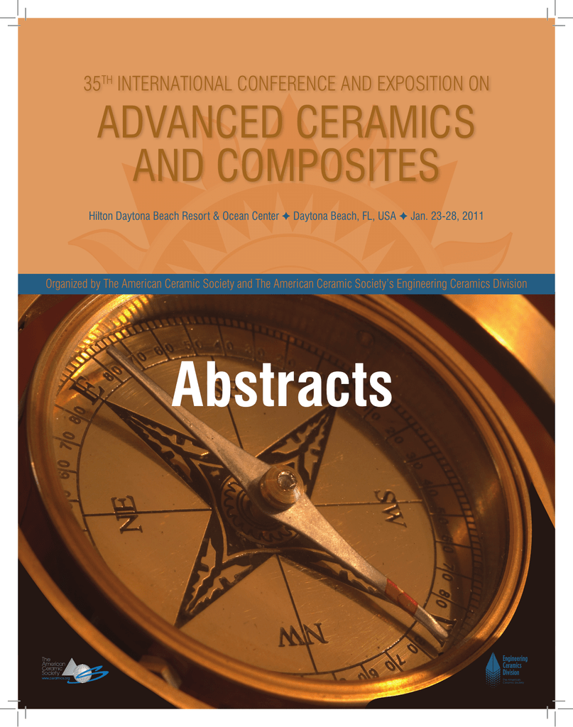 CACC 11 Abstracts The American Ceramic Society 1 ed e30c7f0933a4bab3ee135