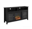 Walker Edison Fireplace Tv Stand Beautiful 58" Wood Highboy Fireplace Tv Stand In Black by Walker