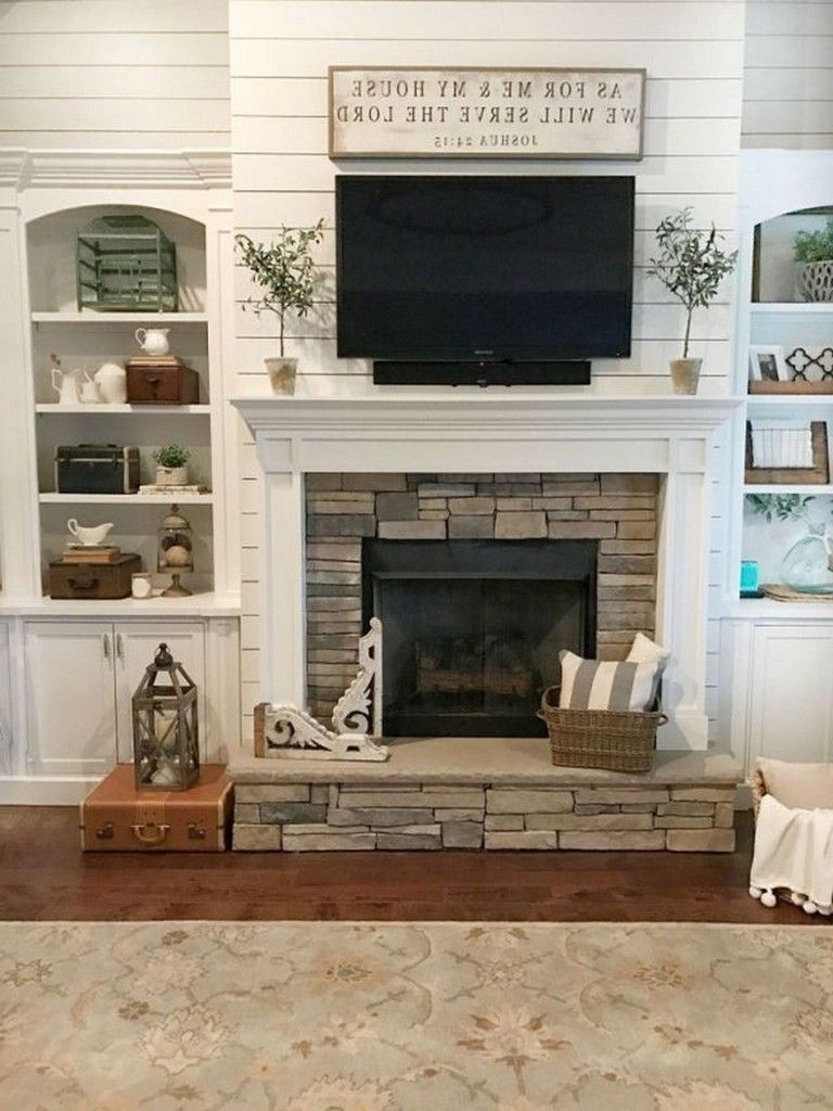 Wall Decor Above Fireplace Beautiful 70 Inspiring Rustic Farmhouse Style Living Room Design Ideas