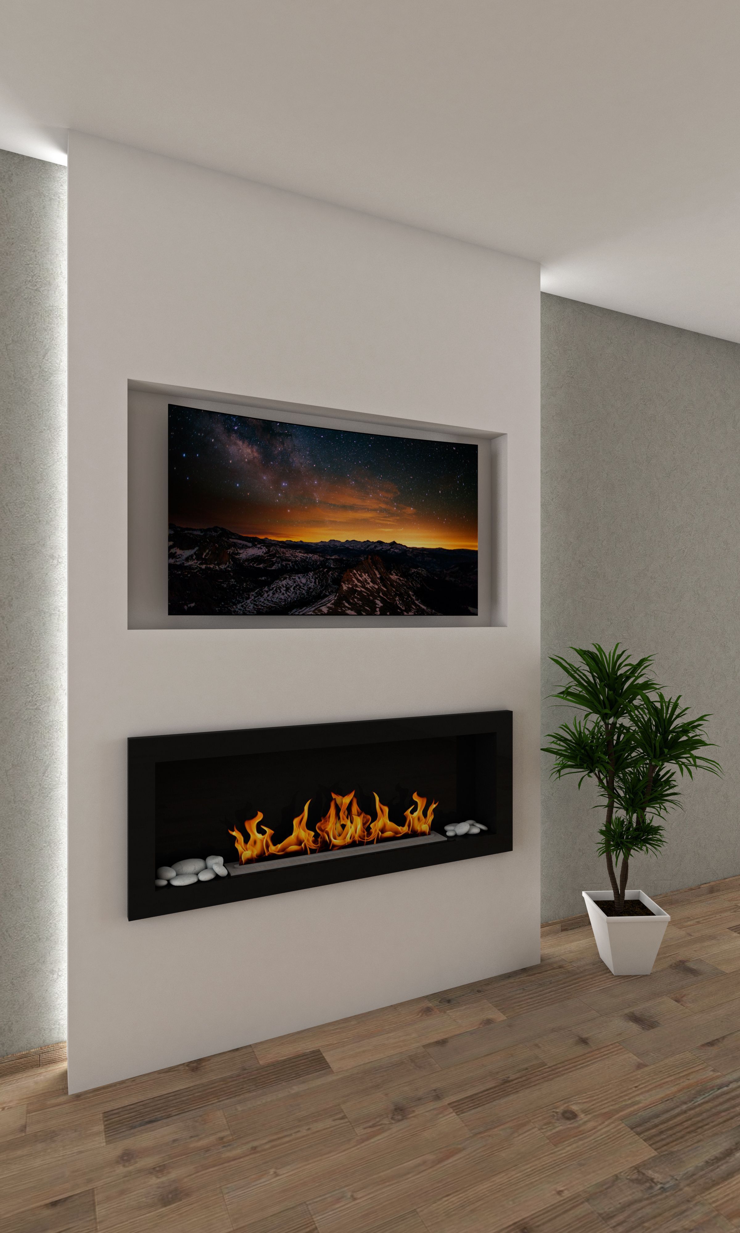 Wall Recessed Electric Fireplace Awesome Pin On Fireplace