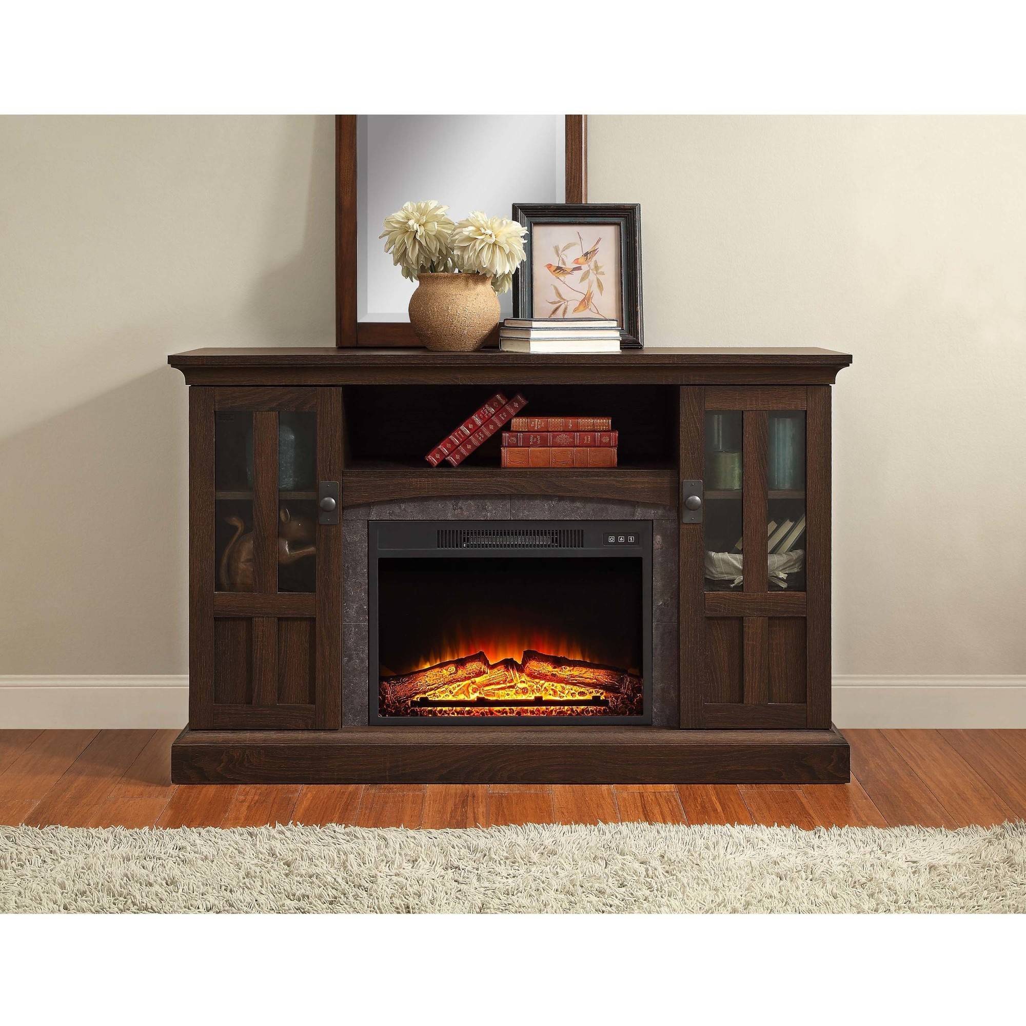 Walmart Electric Fireplace Tv Stand Elegant Whalen Media Fireplace Console for Tvs Up to 60" Brown ash