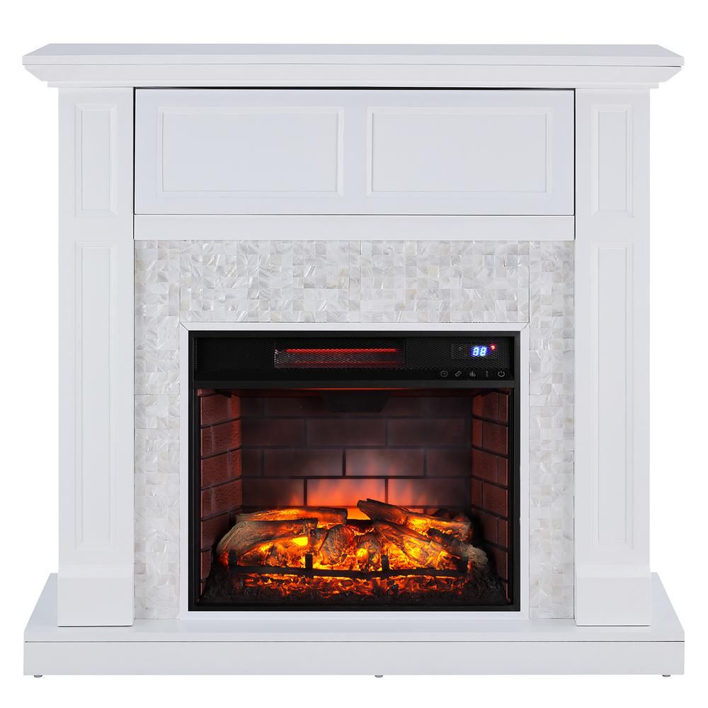 Bold Flame 38 inch Wall Corner Electric Fireplace in White 769ce621b3f10cf7fc04d5f004fe04e2