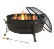 Walmart Outdoor Fireplace Awesome Sunnydaze Steel Cauldron Fire Pit Spark Screen Home Garden