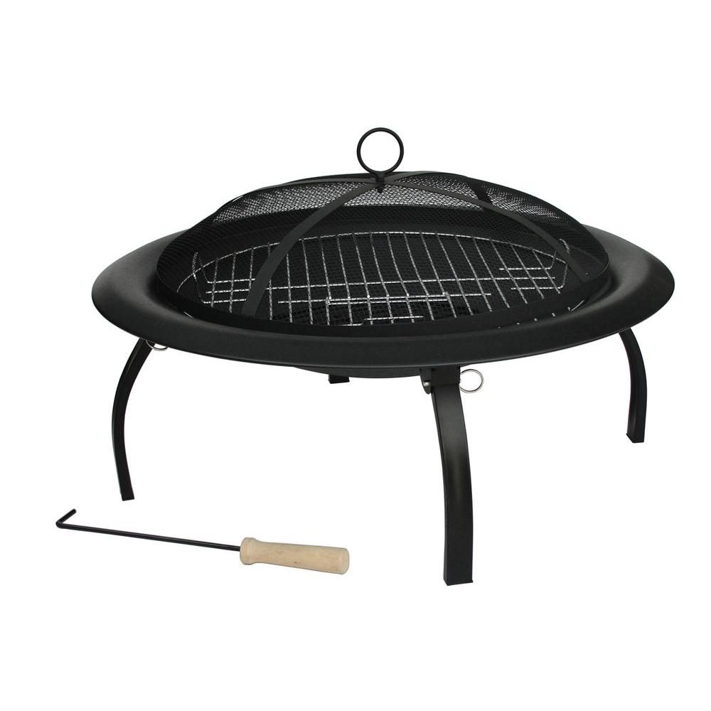 Fire Sense 29 in Folding Fire Pit Black 6898ef53e680e2d f23eaa2e28b