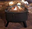 Wayfair Gas Fireplace New Pure Garden 26 Round Woven Metal Fire Pit with Cover