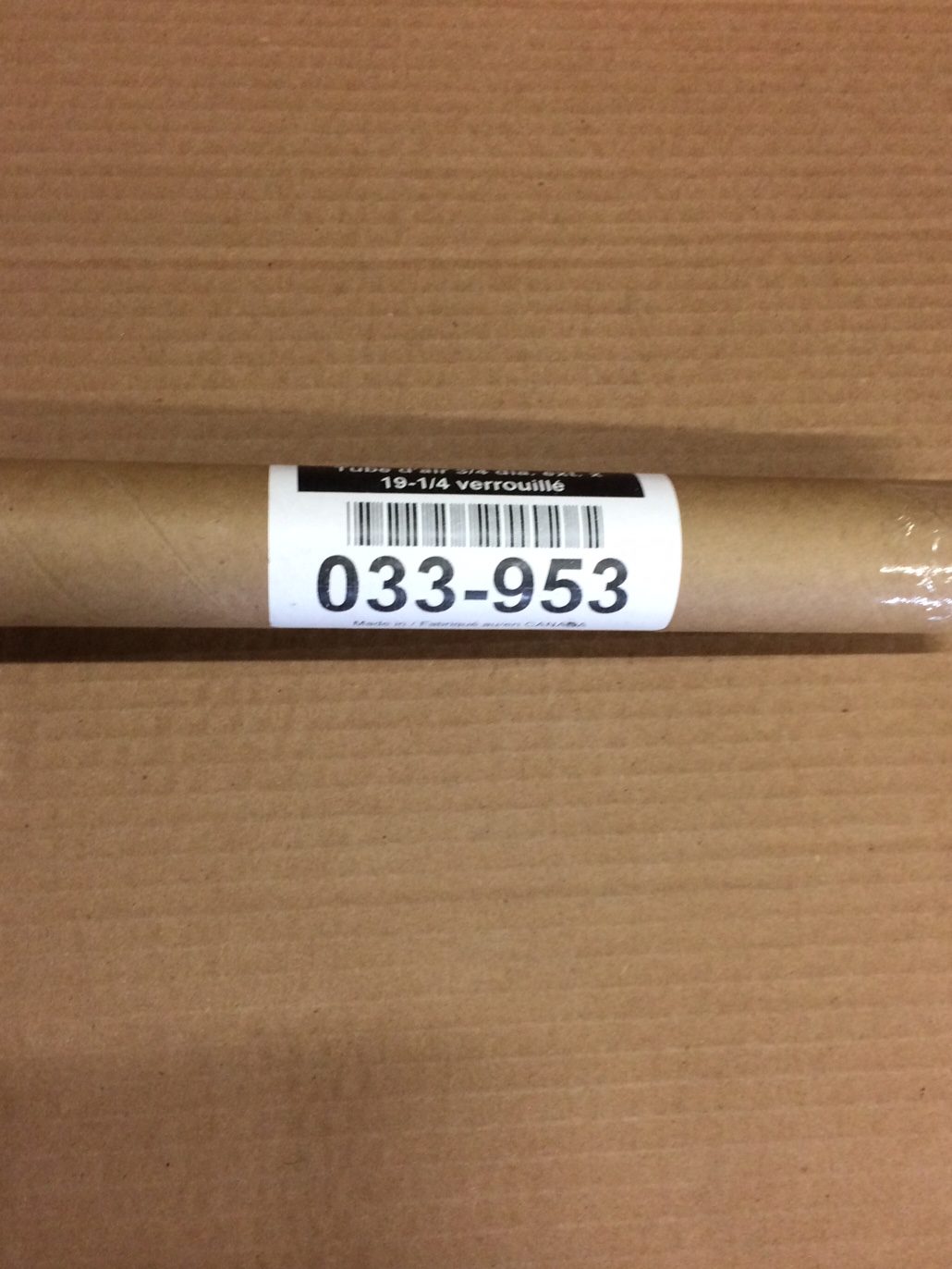 Regency Air Tube 3 4" OD x 19 25" Keyed 033 953 033 953 Package