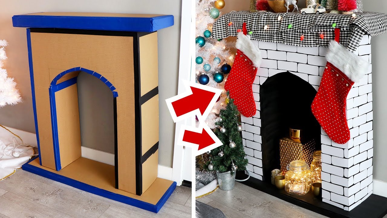 What Color to Paint Fireplace Surround Fresh Diy Faux Fireplace Made Of Cardboard Hgtv Handmade