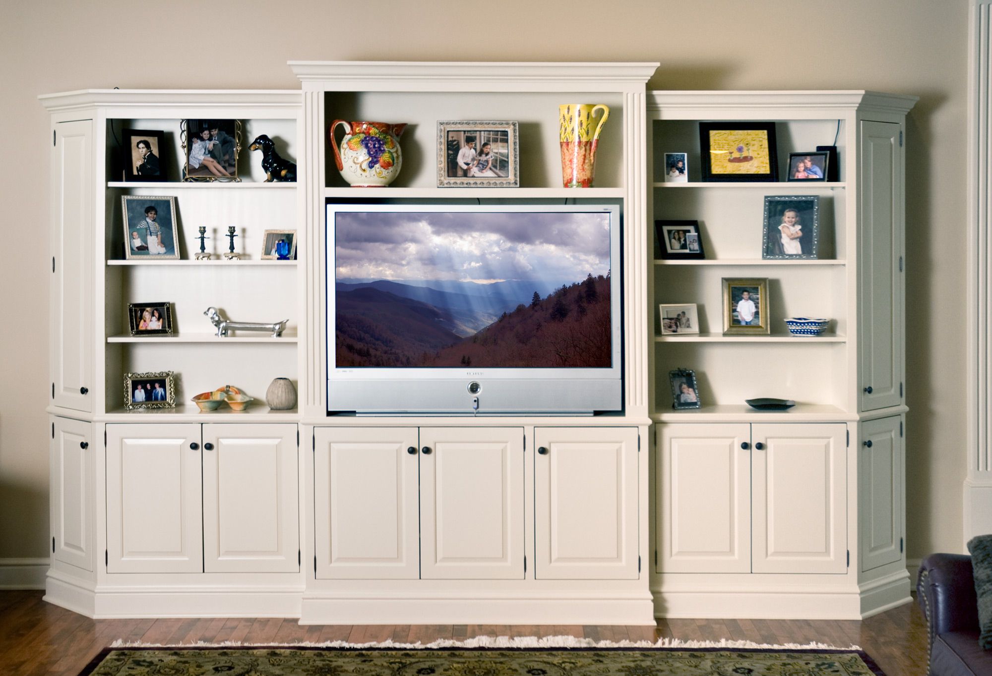 White Fireplace with Shelves Beautiful White Lacquered Finish Entertainment Center Accented by