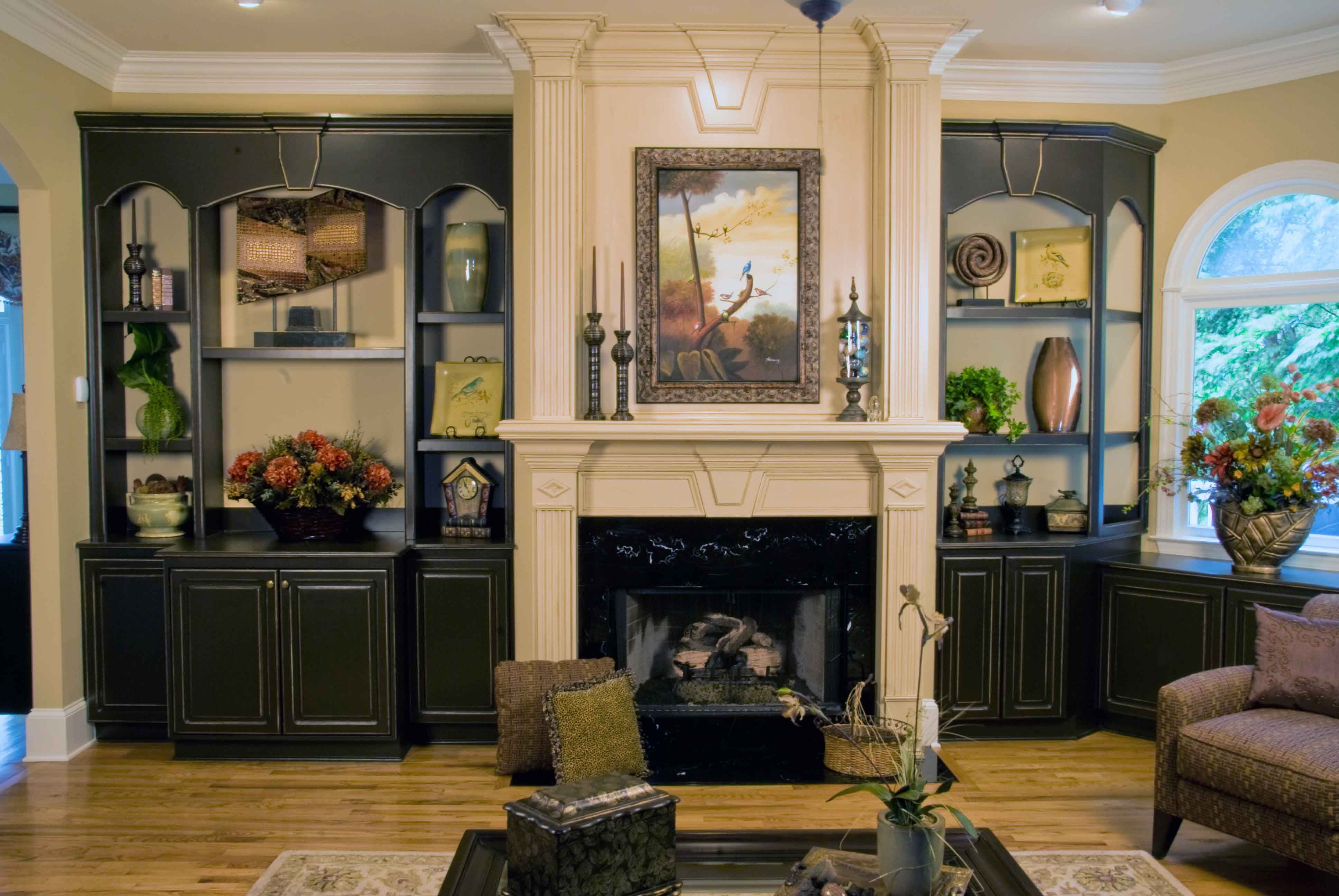 White Fireplace with Shelves Unique Home Ccff Kitchens