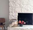 White Rock Fireplace New How to Painting the Stone Fireplace White Diy