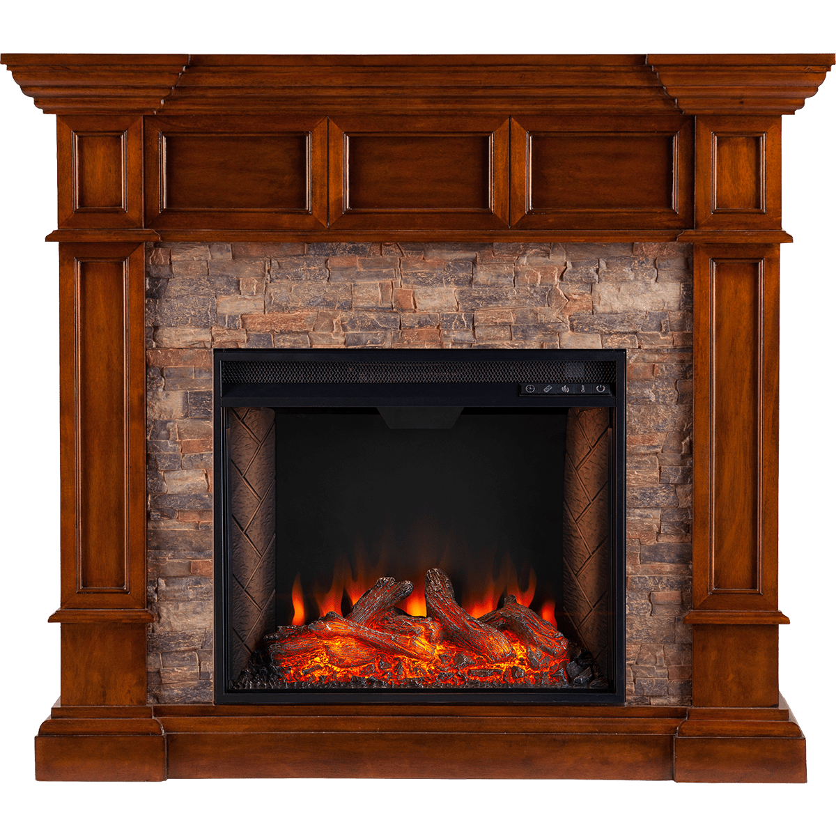 White Wall Mounted Fireplace Beautiful southern Enterprises Merrimack Simulated Stone Convertible Electric Fireplace