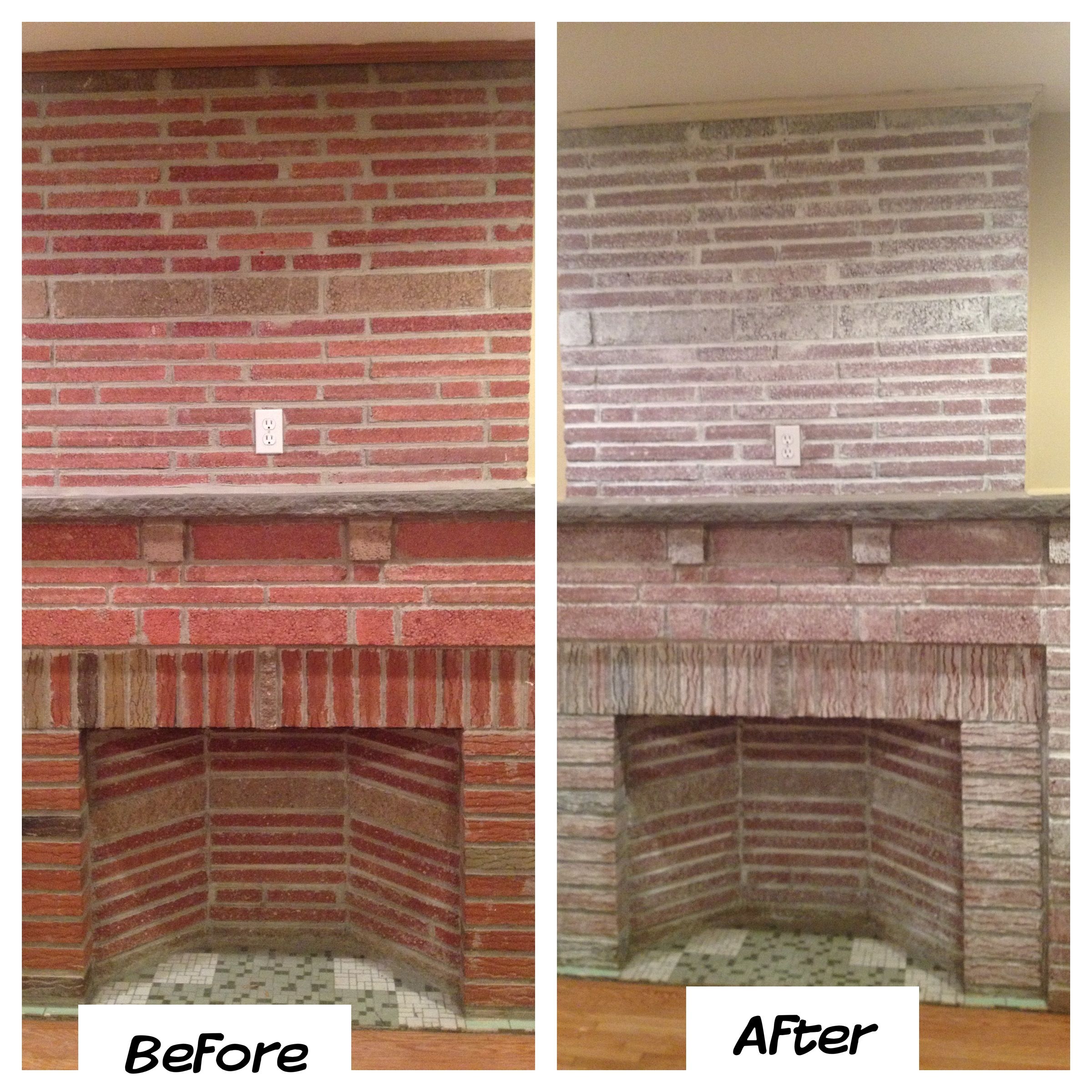 Whitewash Fireplace before and after Awesome White Washed Brick Fireplace Design Arch