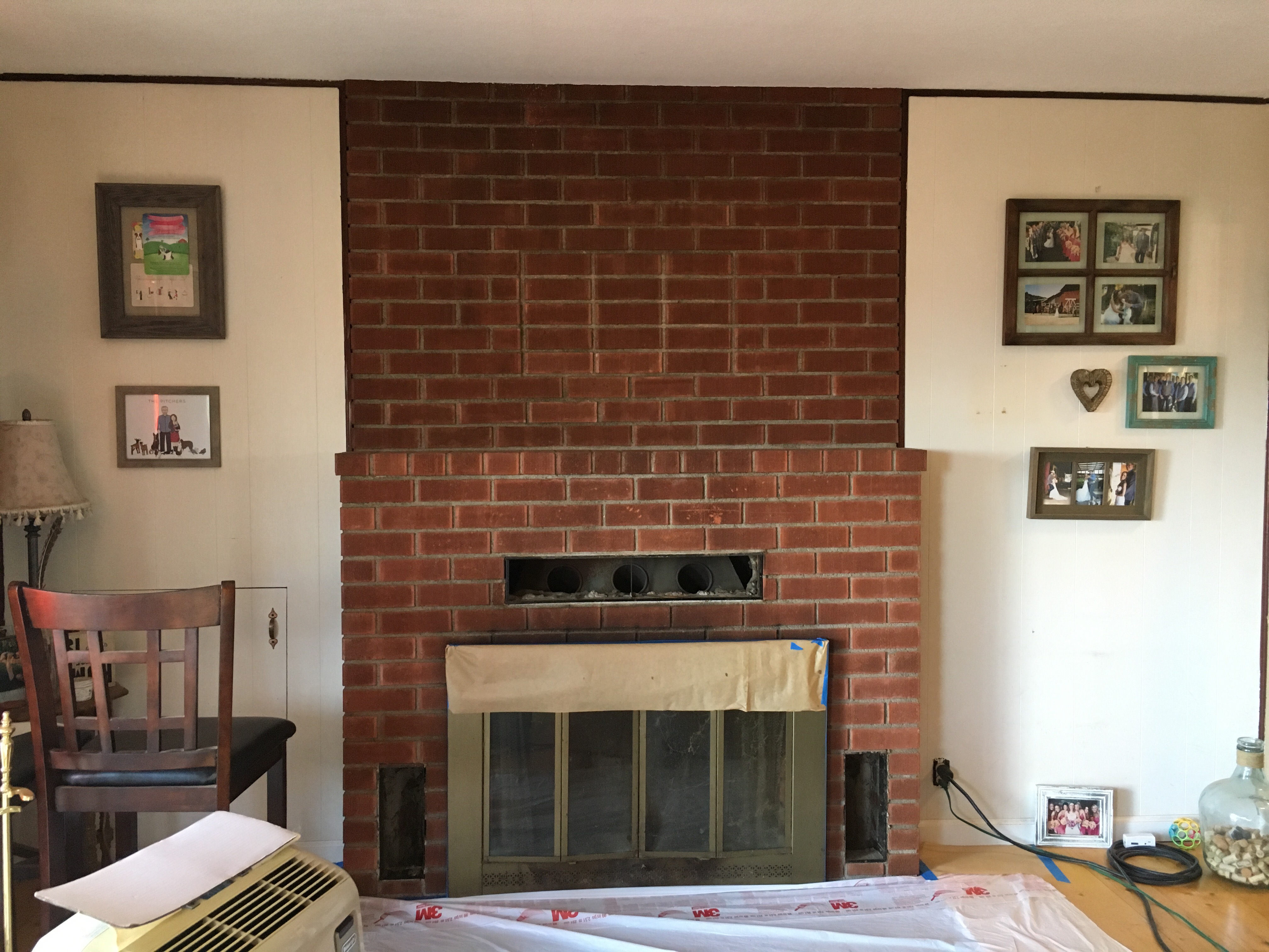 Fireplace Update Red Door Blue House img 5113