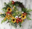 Wreath Over Fireplace Elegant Summer Sunflower Wreath Summer Door Wreath Wall Wreath