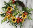 Wreath Over Fireplace Elegant Summer Sunflower Wreath Summer Door Wreath Wall Wreath