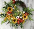Wreath Over Fireplace Elegant Summer Sunflower Wreath Summer Door Wreath Wall Wreath