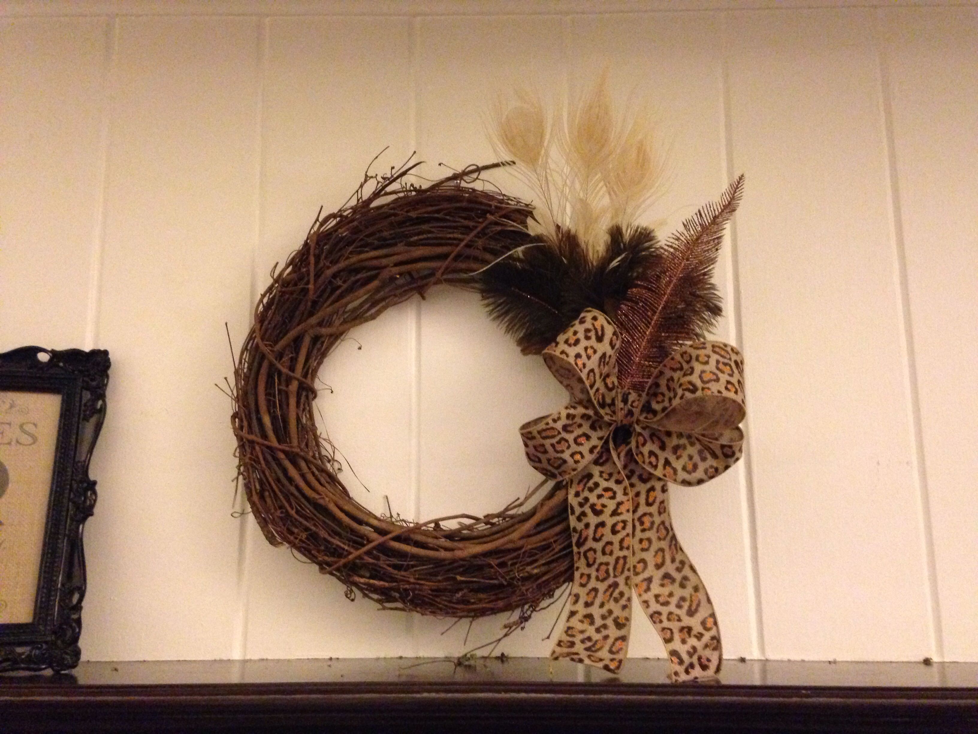 Wreath Over Fireplace Inspirational Wreath Over Fireplace From Feathers From Our Wedding