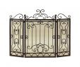 Wrought Iron Fireplace Screen Unique Three Panel Bronze Fireplace Screen Antique Doors Style