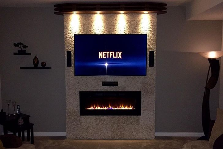 65 Inch Tv Over Fireplace Beautiful Amazon Napoleon Efl50h Linear Wall Mount Electric