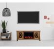 65 Inch Tv Over Fireplace Lovely Cambridge 56 In Stardust Mid Century Modern Electric Fireplace with Deep Multi Color Log Insert Natural Wood