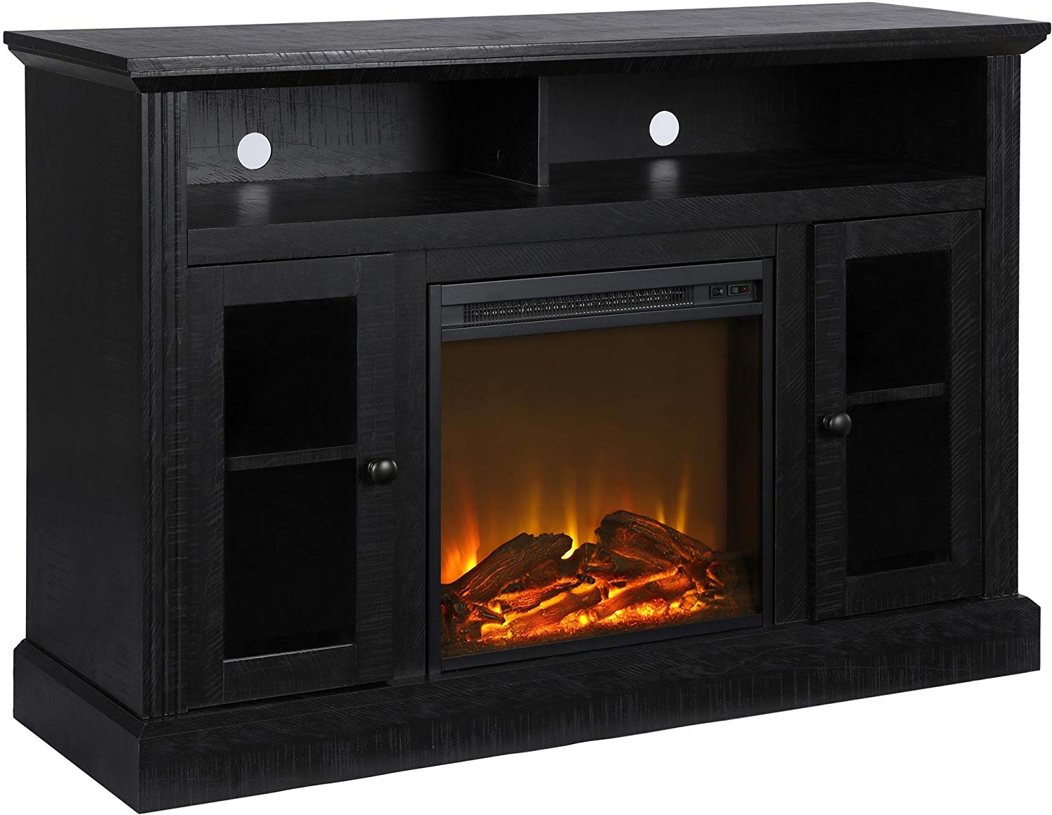 65 Inch Tv Over Fireplace Lovely Details About A Chicago Fireplace Tv Stand for Tvs Up to 50 Inches Black