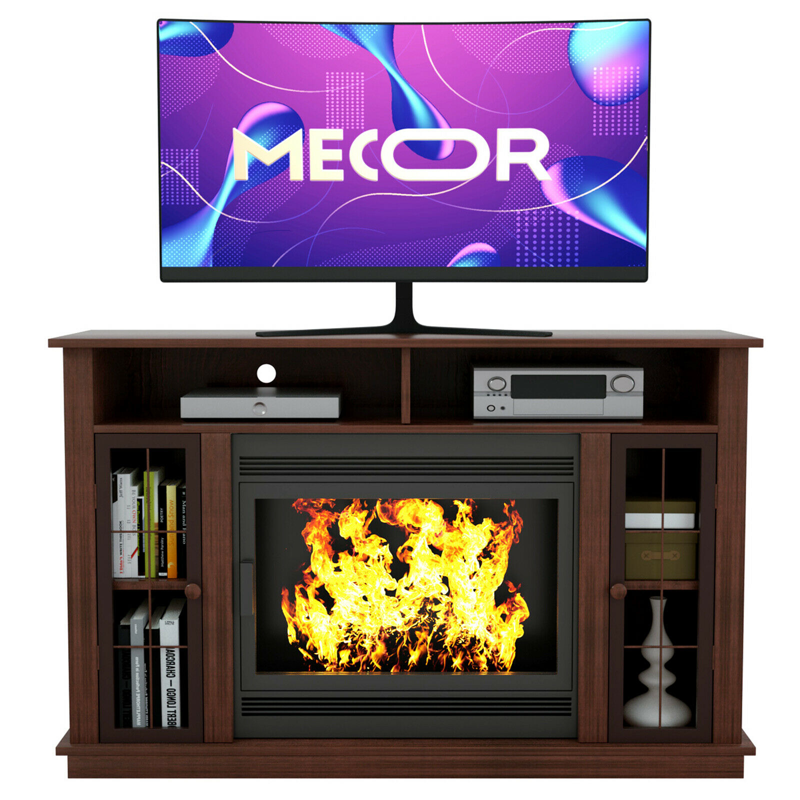 65 Inch Tv Over Fireplace Lovely Fireplace Mantel Surround Tv Stand Unit Console W Storage for Living Room Brown