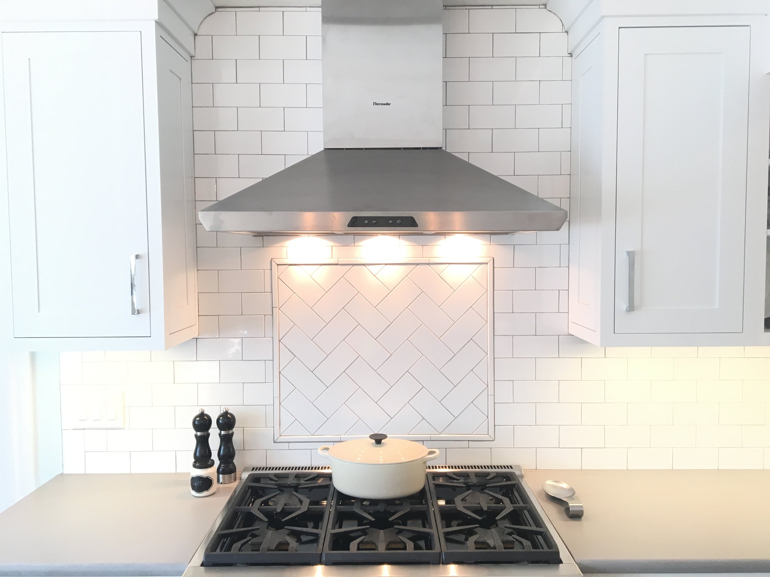 Backsplash Herringbone Subway Tile Beautiful Portfolio — Great Lakes Tile & Stone