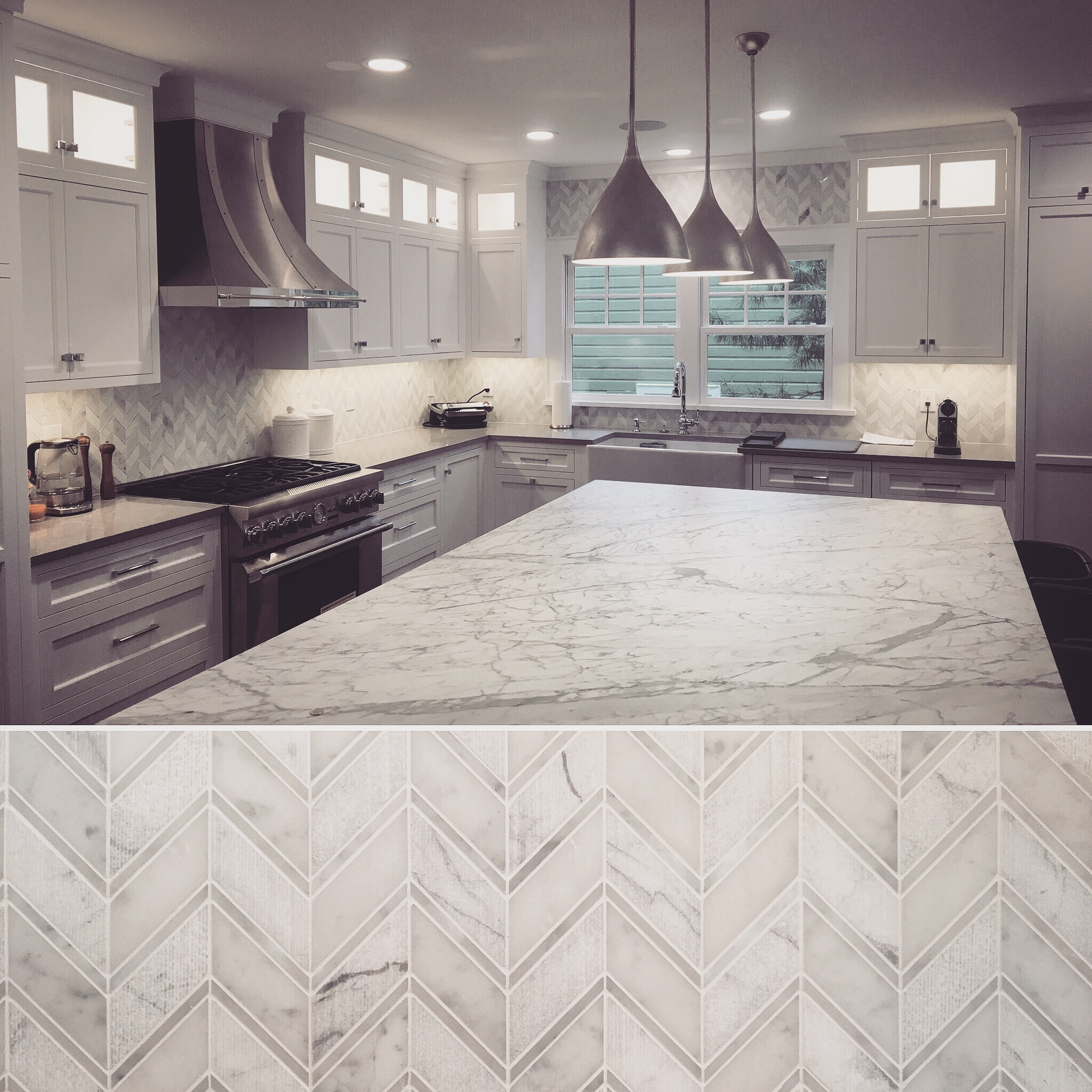 Backsplash Herringbone Subway Tile Fresh Portfolio — Great Lakes Tile & Stone