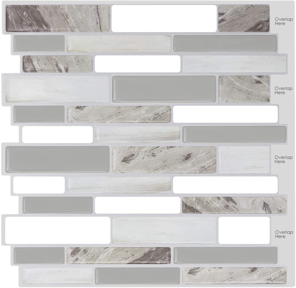 Backsplash Herringbone Subway Tile New Hue Decoration Peel and Stick Tile Backsplash for Kitchen Decorative Vinyl Backsplash Tile Peel and Stick Subway Tiles Smart Sticker Tile for