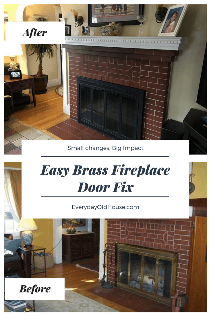 Beehive Fireplace Makeover Awesome Update Brass Fireplace Doors for Under $10 Everyday Old House