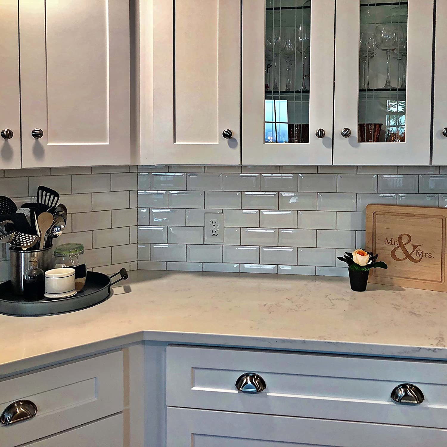 Beveled Subway Tile Backsplash Elegant somertile Wxr3psbw Pente Subway Beveled Ceramic Wall Tile 3