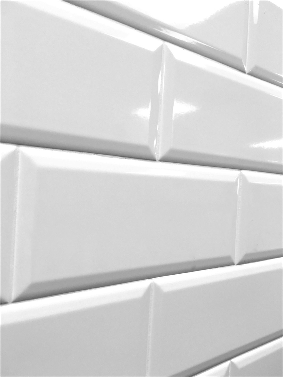 Beveled Subway Tile Backsplash Elegant tools & Home Improvement Tiles 4×10 White Glossy Finish