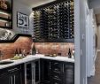 Brick Backsplash Elegant Wet Bar with Brick Tile Backsplash