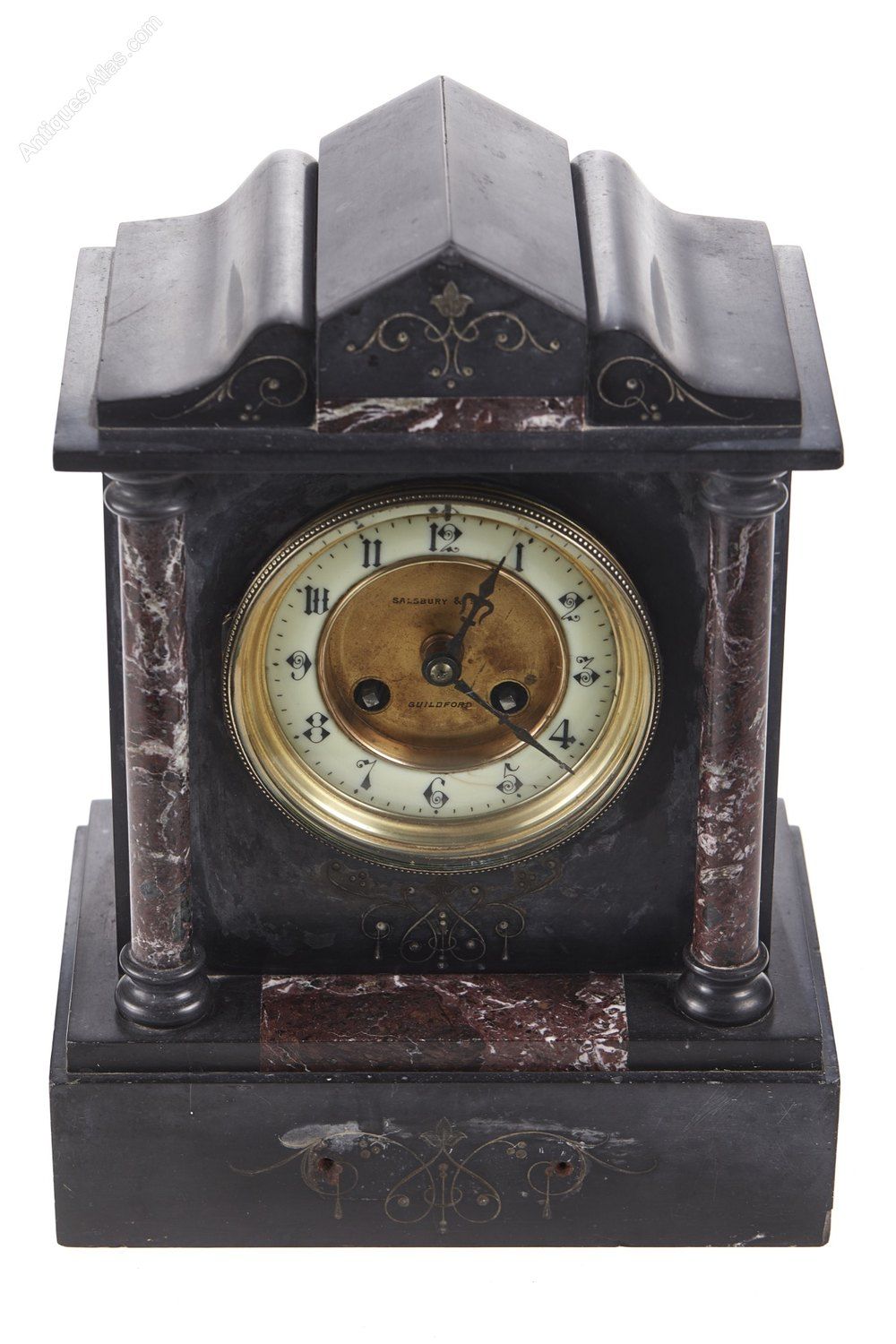 Clocks Over Fireplace Mantel Beautiful Antique Victorian 8 Day Marble Mantel Clock In 2020