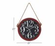 Clocks Over Fireplace Mantel Elegant Oliver & James Buri Wood and Iron Round Oversized Numeral Wall Clock