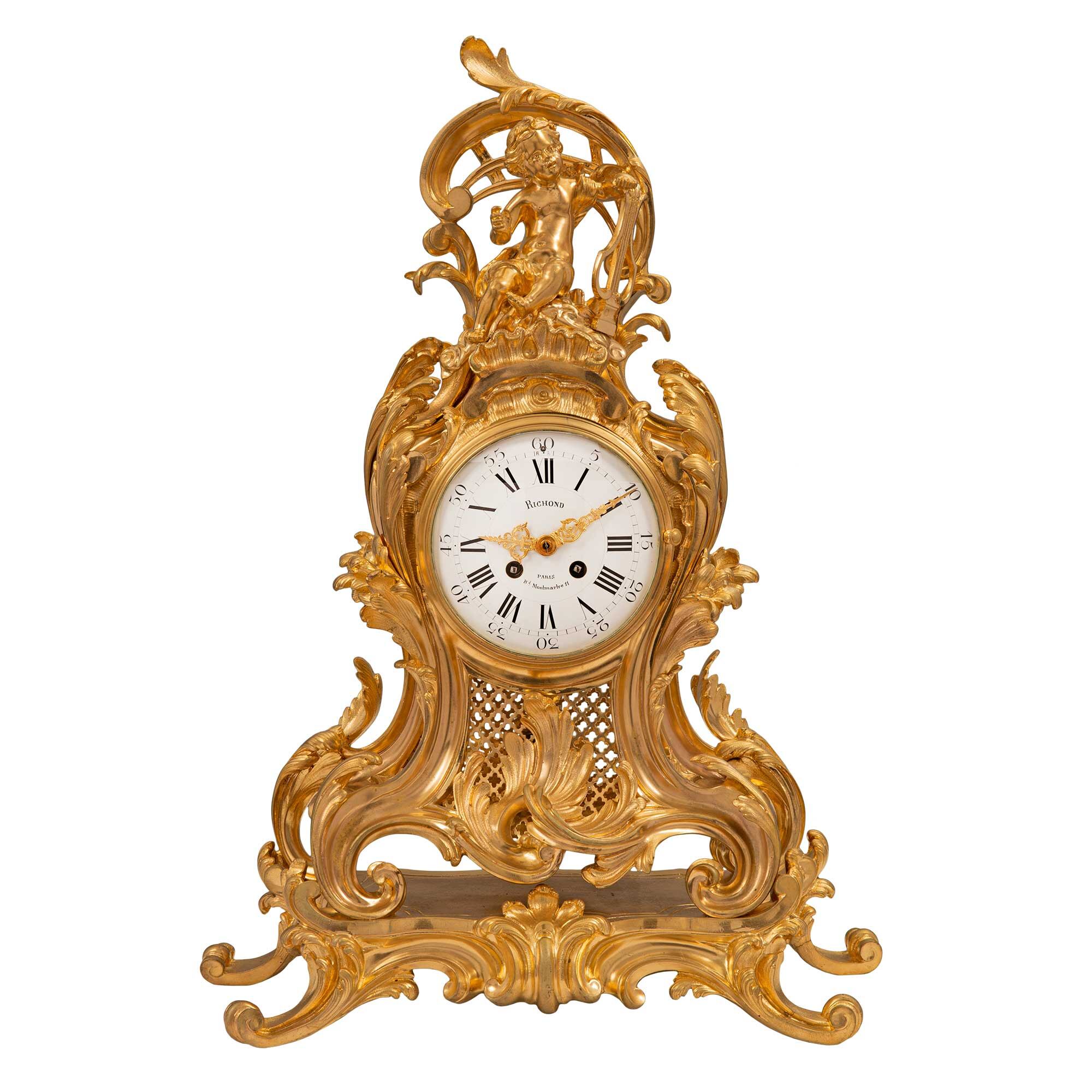 Clocks Over Fireplace Mantel Fresh A French Louis Xv St ormolu Clock Signed Richond Paris