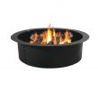 Diy Fireplace Surround Ideas New Sunnydaze Decor 30 In Dia Round Steel Wood Burning Fire Pit Rim Liner