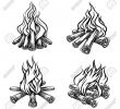 Fire Place Drawing New Fireplacedrawing Illustration Drawnbonfire Burnvector