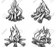 Fire Place Drawing New Fireplacedrawing Illustration Drawnbonfire Burnvector