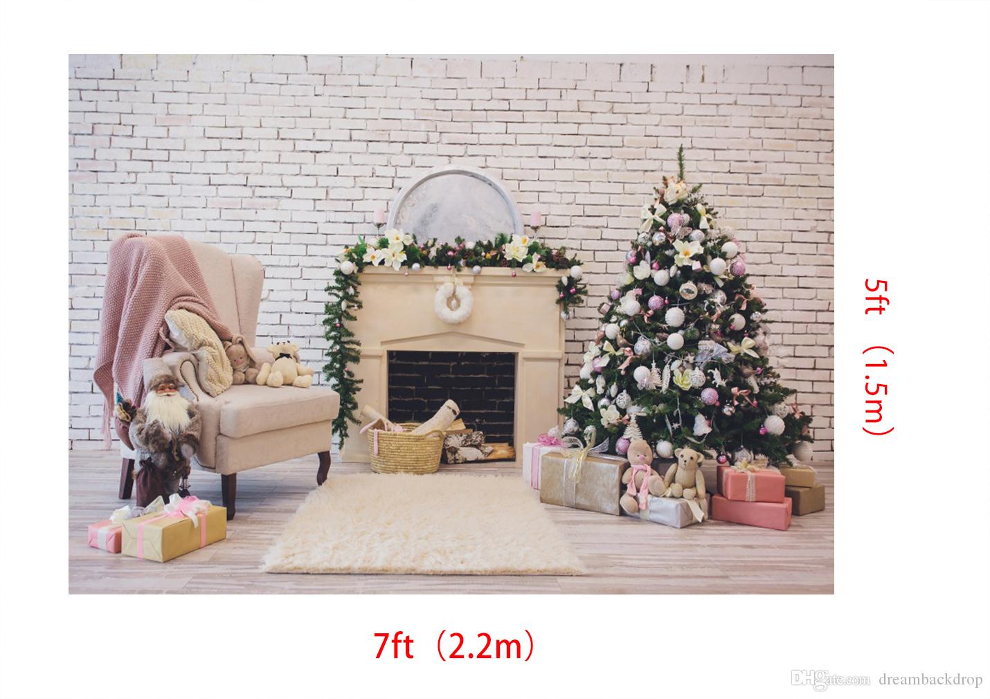 Fireplace Ideas Wood Inspirational 2020 Dream 7x5ft Christmas Interior Fireplace Decor Backdrop Colorful Christmas Tree Brick Wall Shoot Background for Booth Studio Prop From