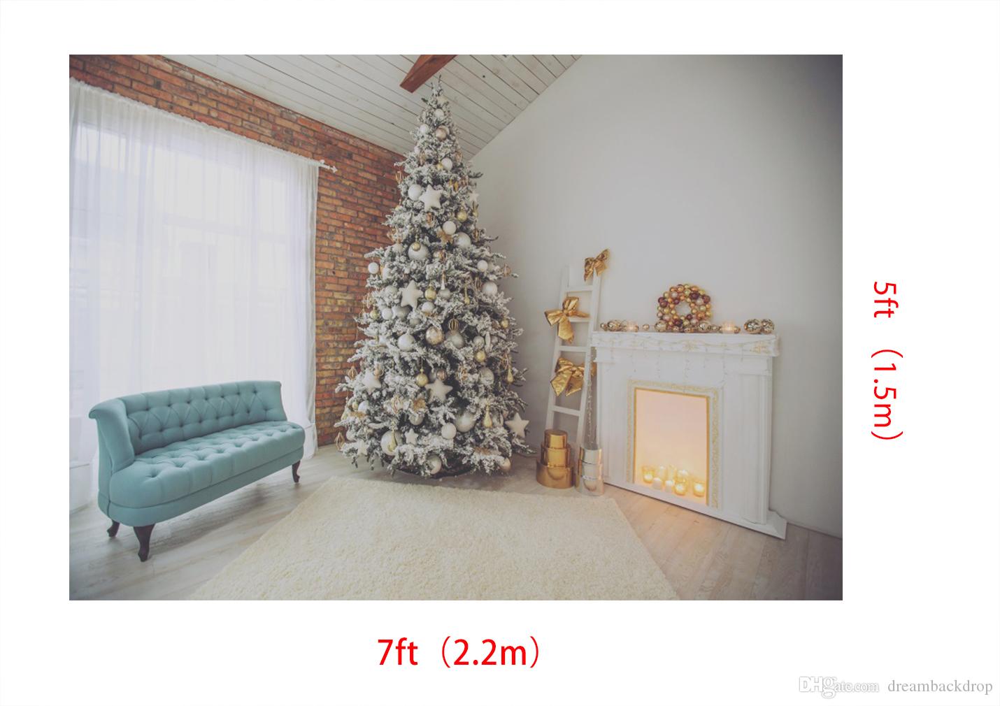 Fireplace Ideas Wood Lovely 2020 Dream 7x5ft Christmas Tree Home tography Background sofa Brick Wall Fireplace Decor Prop for Xmas Holiday Shoot Backdrop Studio From