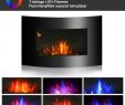 Fireplace Pictures Beautiful 35" Wall Mounted Electric Fireplace Black Curved Tempered