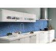 Fireplace with Herringbone Tile Elegant Sky Blue Tiles for Kitchen Rumah Joglo Limasan Work