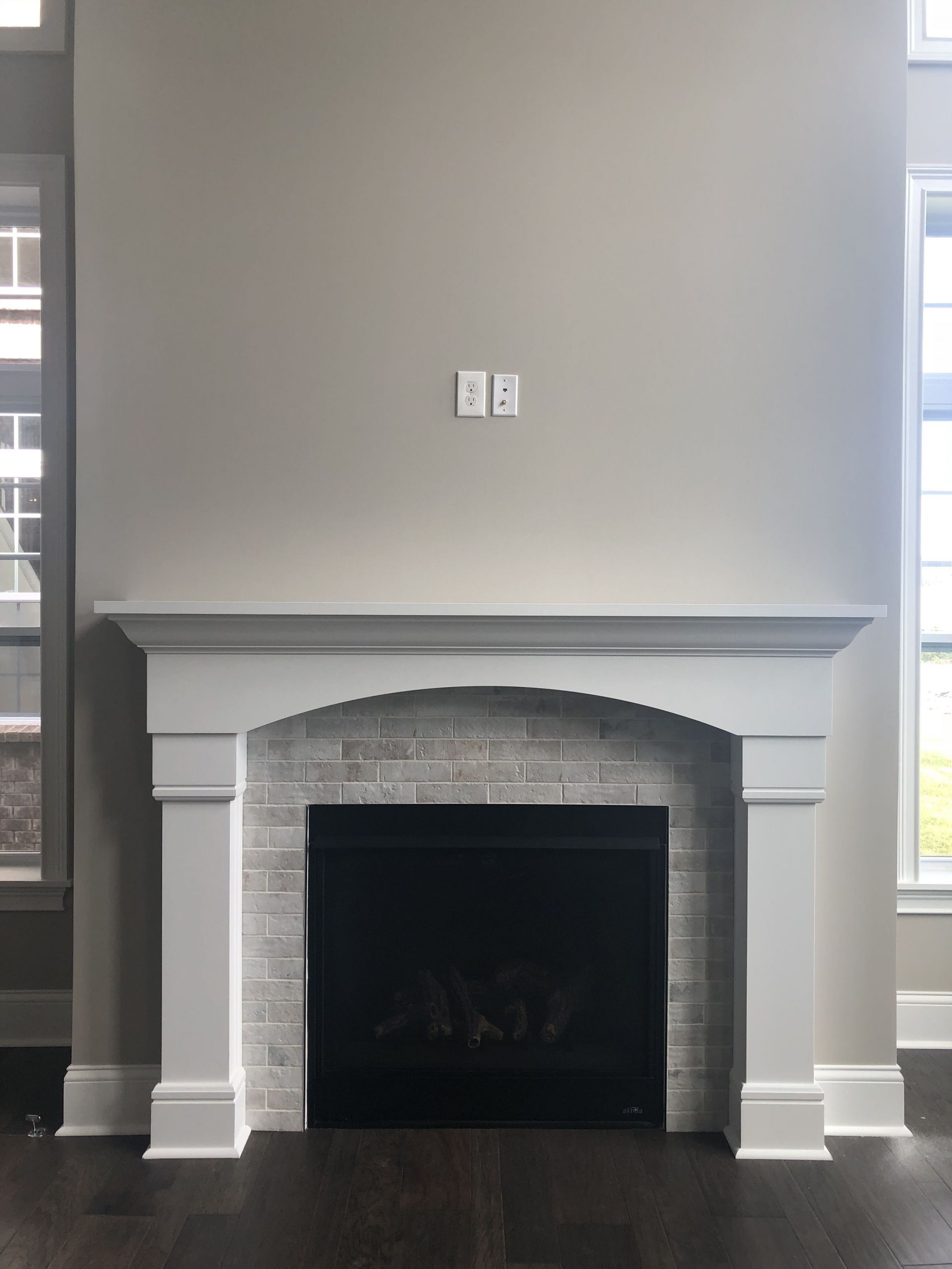 Fireplace with Herringbone Tile Inspirational Mantle 2 Brickwork 2×8 Studio Tile Surround