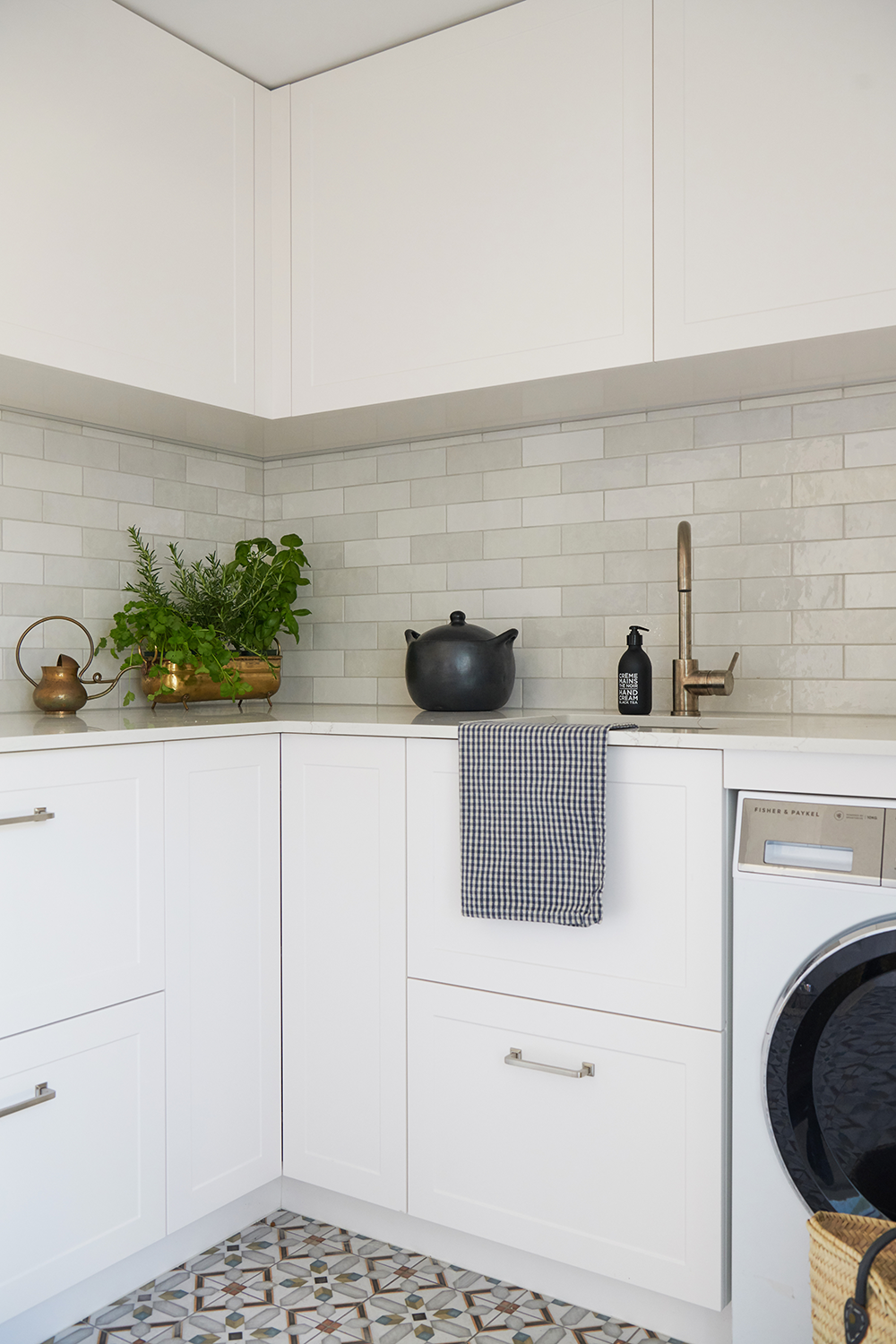 Fireplace with Herringbone Tile Luxury Flooring — Blog — Bibby and Brady