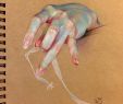 Hand Rendering Beautiful Hand Study Coloredpencil Fabercastell On Kraft Paper